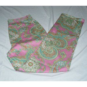 Ralph Lauren Vintage Pink & Green Paisley Pants,  SZ 6, GUC